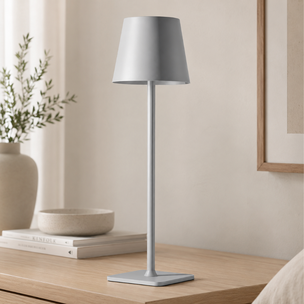 Cordless Touch Dimmable LED Metal Accent Lamp for Indoor & Patio Use – Rechargeable Portable Light | Thomler