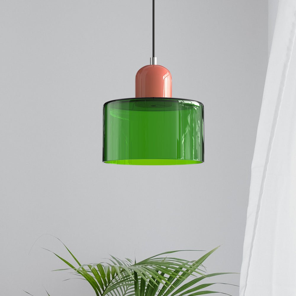 Handwoven Glass Pendant Light Bauhaus Style Indoor Hanging Lamp Adjustable Cable for Dining Room Kitchen Home Office | Thomler