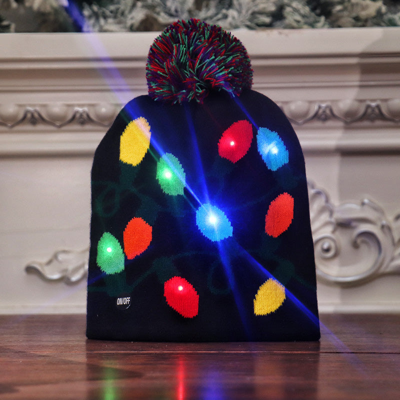 Illuminated Holiday Knit Cap with LED Lights – Festive Winter Beanie for Christmas Parties | Thomler