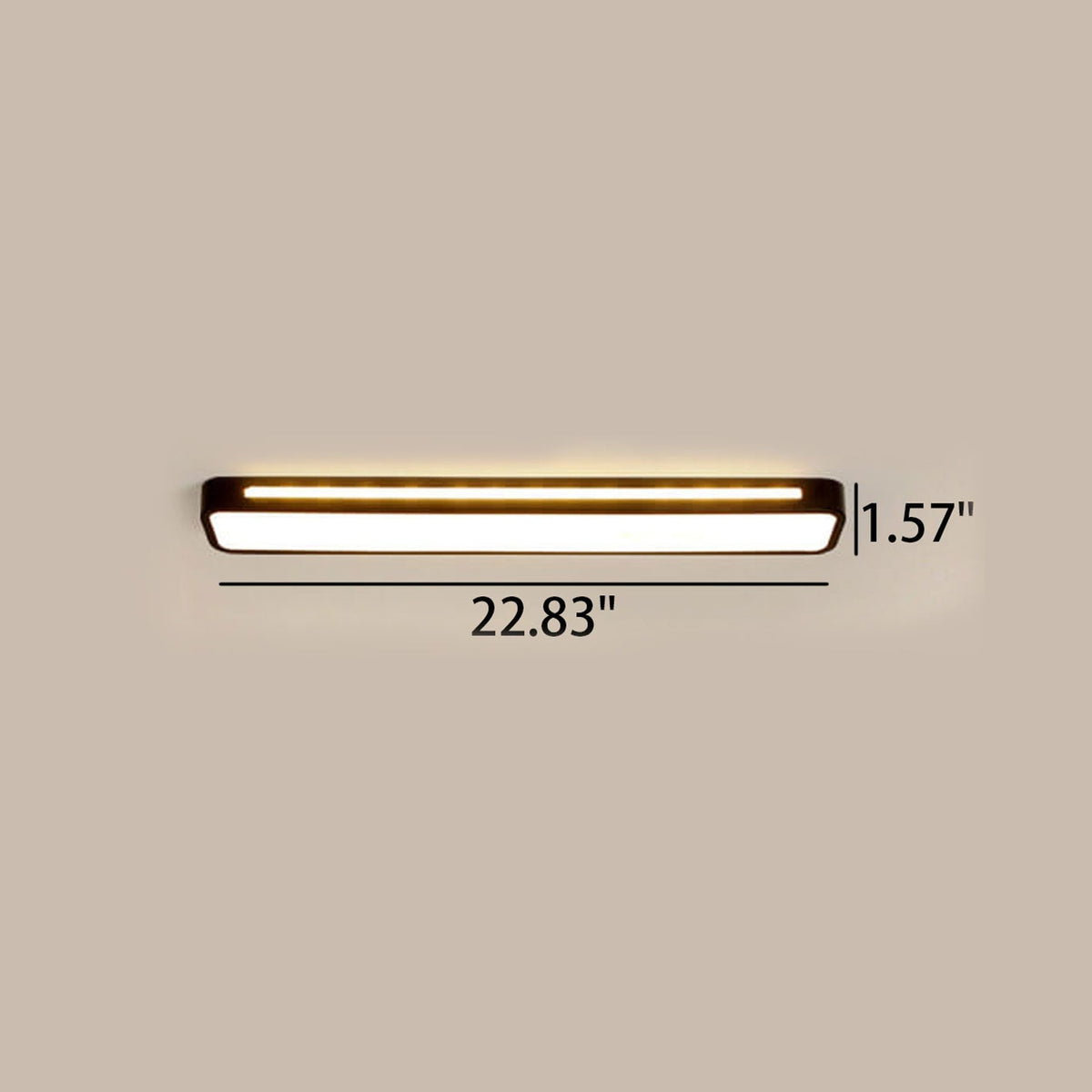 Sleek Rectangular LED Ceiling Light Fixture — Modern Acrylic Flush Mount for Bedroom, Hallway & Living Room | Thomler