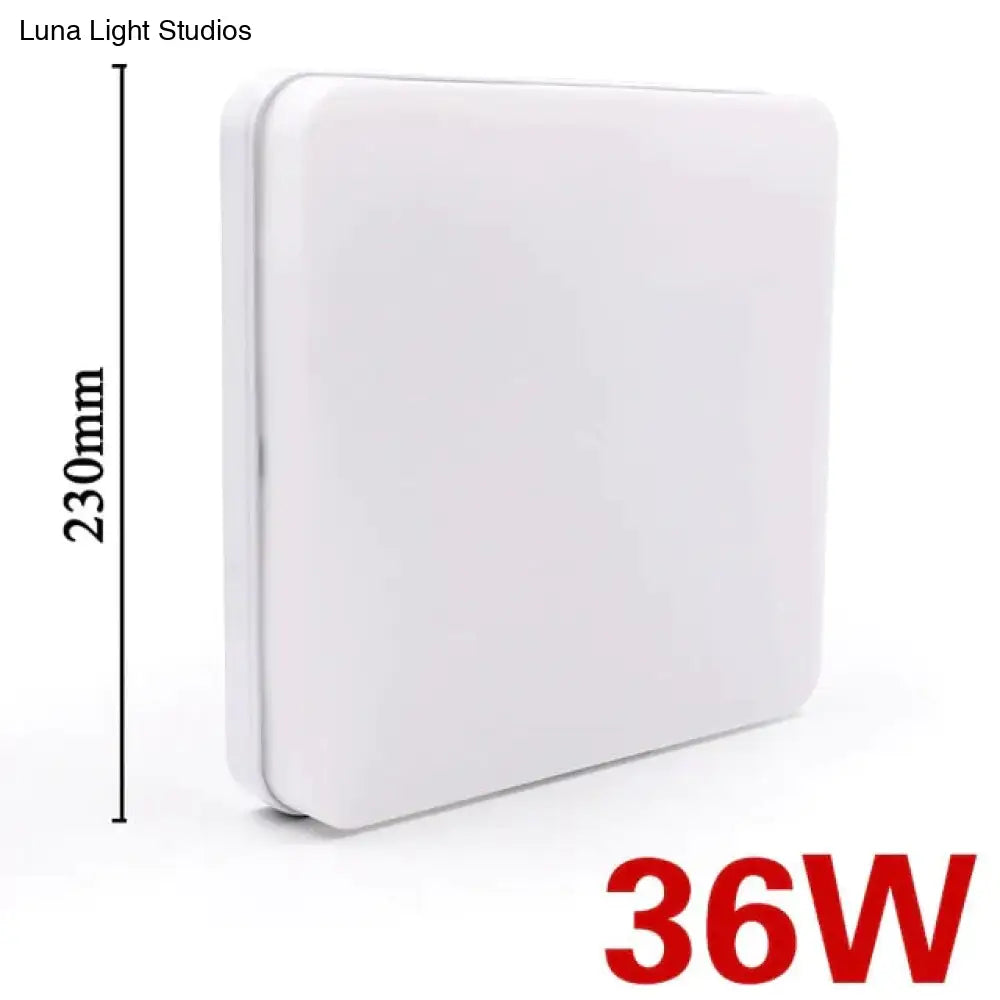 Low-Profile Square Flush-Mount LED Ceiling Light – Slim ABS Panel for Kitchen, Bedroom, Hallway & Office – 18W to 48W – Warm or Cool White | Thomler