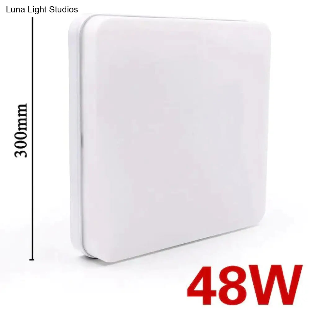 Low-Profile Square Flush-Mount LED Ceiling Light – Slim ABS Panel for Kitchen, Bedroom, Hallway & Office – 18W to 48W – Warm or Cool White | Thomler