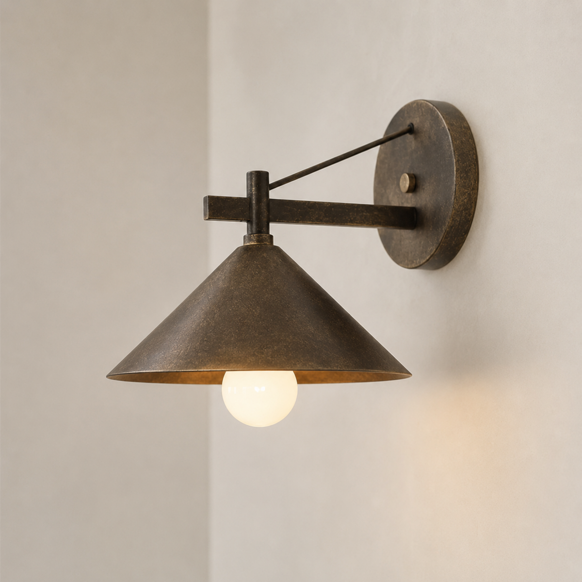 Metal Geometric Sconce for Porches, Patios & Entryways – Weatherproof E27 Fixture | Thomler