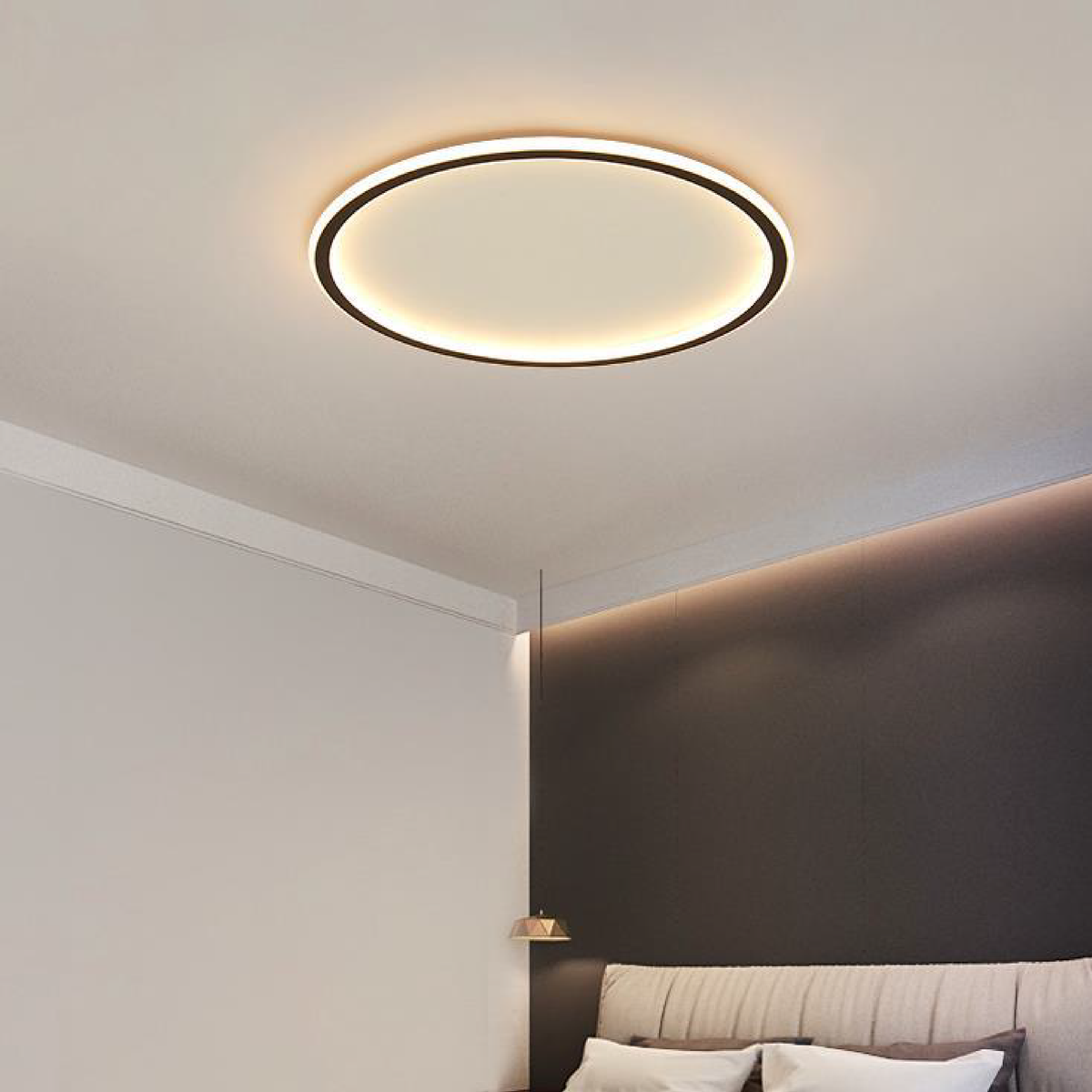 Flush Mount LED Ceiling Light – Minimalist Round Fixture for Living Room & Dining | Thomler