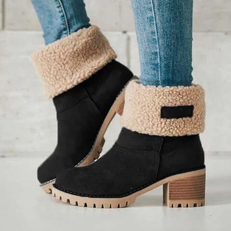 Women's Block Heel Ankle Boots with Arch Support – Lightweight Cushioned Footwear for All-Day Comfort | Thomler