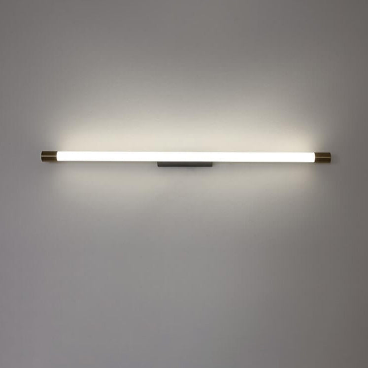 Wall Lamp Aluminium LED 150.0 cm Black Gold Bathroom Mirror Linear Lighting Fixture | Thomler