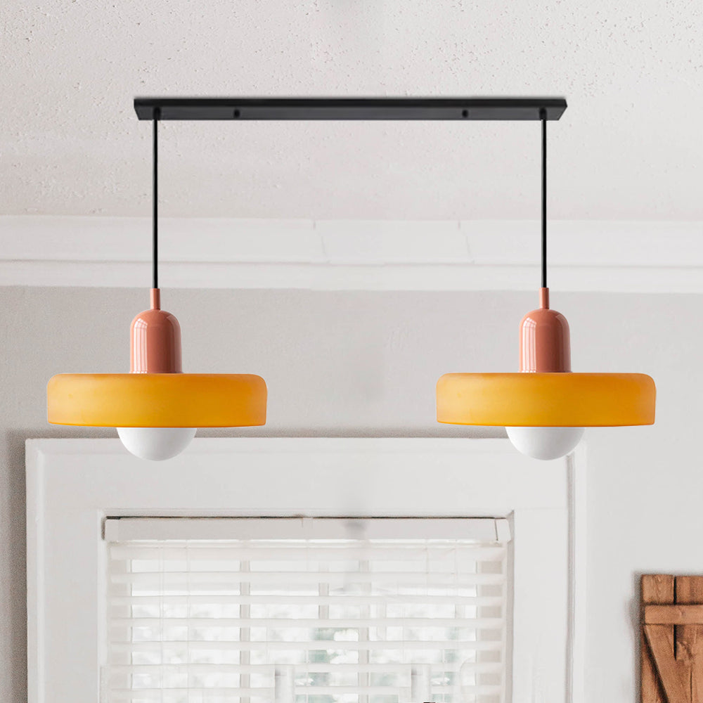 Pendant Light Glass Double Shade G9 35.0 cm Dining Room Kitchen Island Ceiling Fixture Modern Hanging Lamp | Thomler