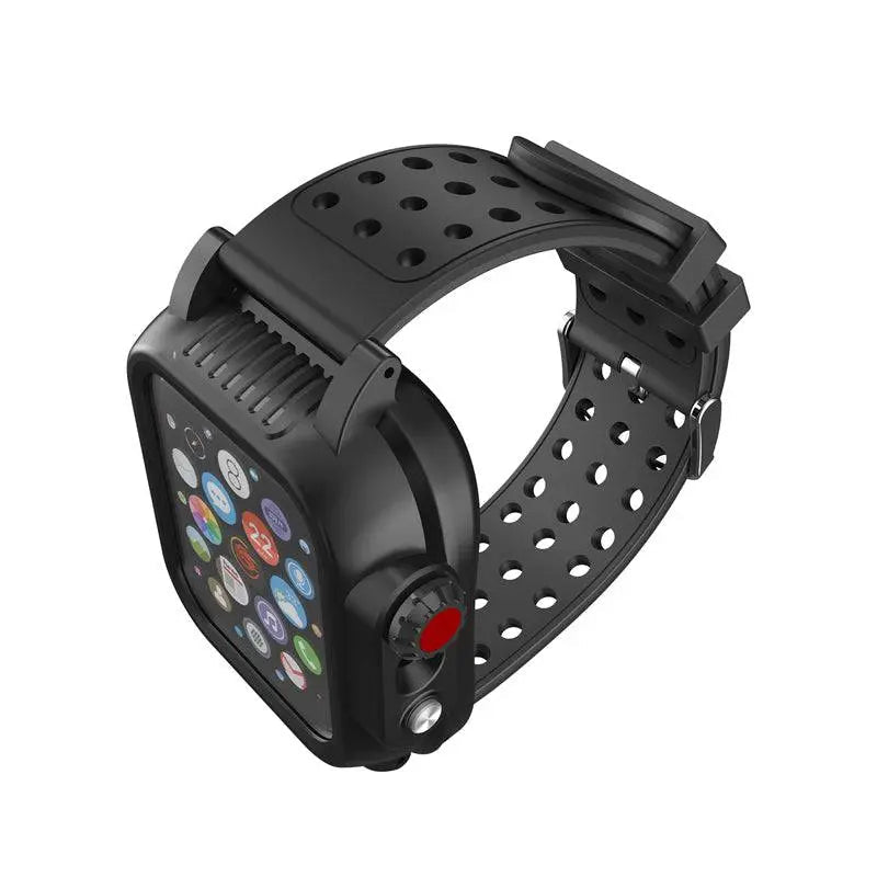 Protective Sport Band & Case Kit for Apple Watch 44mm & 42mm – Silicone Wristband with Snap-On Screen Bumper for Series 6/5/4/SE & Series | Thomler