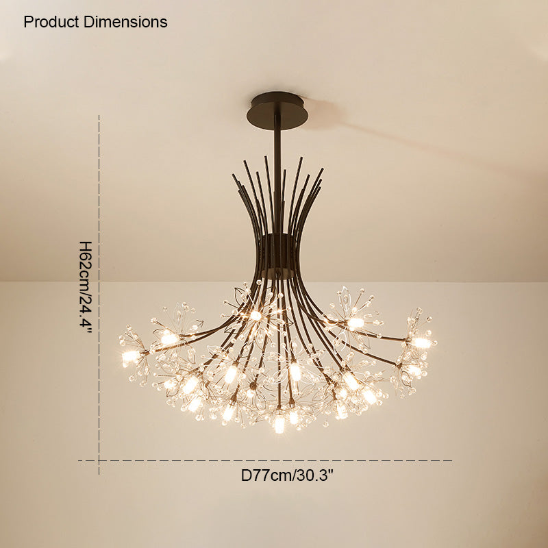Chandelier Crystal 13 Lights 20.5 in Modern Living Room Dining Room Lighting Fixture | Thomler