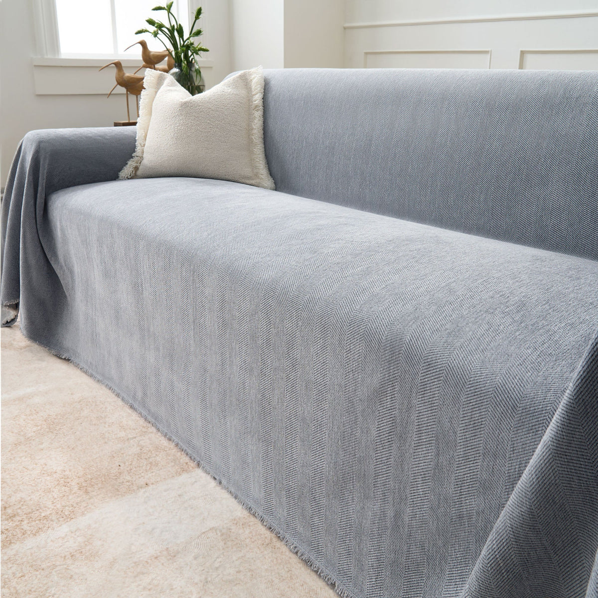Textured Furniture Throw Blanket for Couches – Scratch-Resistant & Machine Washable | Thomler