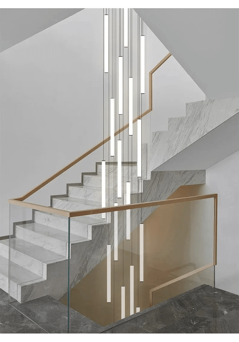 Pendant Light Iron Acrylic 300.0 cm Adjustable Spiral Staircase High Ceiling LED Hanging Lamp Entryway Foyer Lighting | Thomler