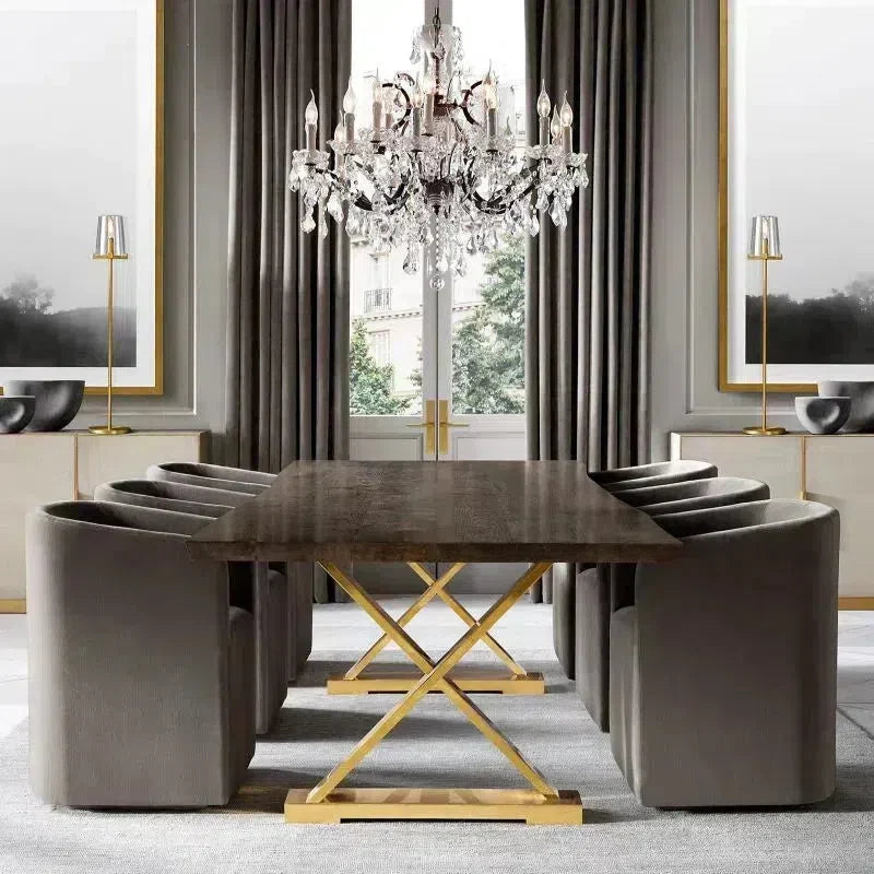 Crystal Glass Chandelier 18 Inch Round Metal Frame 6-Light Hanging Fixture for Dining Room Living Room Entryway Foyer Bedroom Adjustable | Thomler
