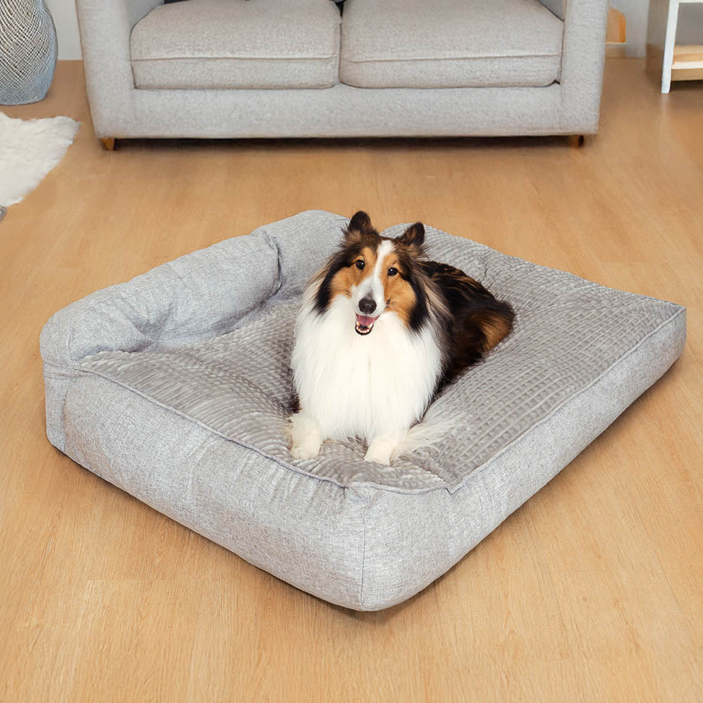 Orthopedic Pet Bed with Bolster Pillow for Dogs & Cats – Washable, Non-Slip Base, Year-Round Comfort | Thomler