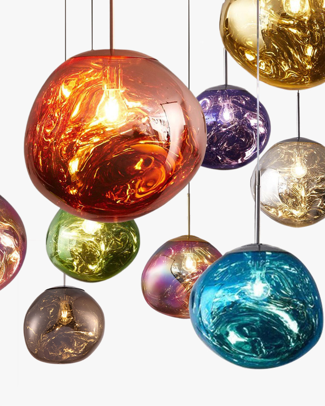 Pendant Light Acrylic Melt Design E27 15.0 cm Warm White Dining Room Kitchen Island Hanging Ceiling Lamp | Thomler