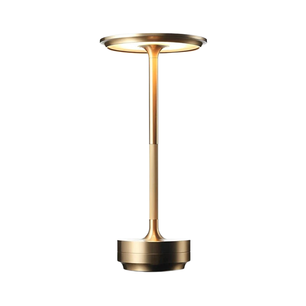 Table Lamp Aluminum 11.2 in Wireless Rechargeable Bedroom Desk Dimmable Touch Portable Ambient Lighting | Thomler