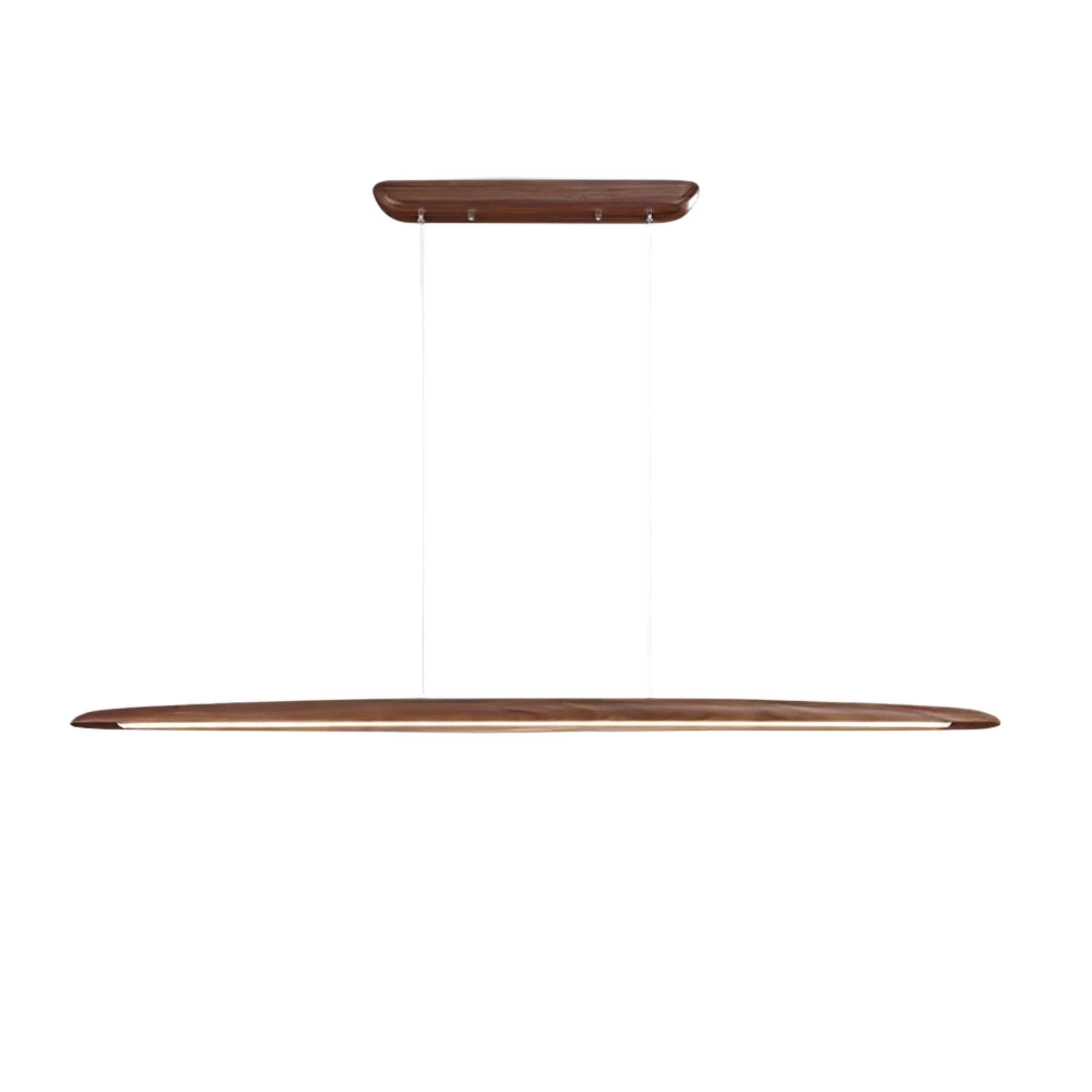 Pendant Light Wood Linear Integrated LED Warm White Dining Room Kitchen Island Hanging Ceiling Lamp Adjustable Suspension | Thomler