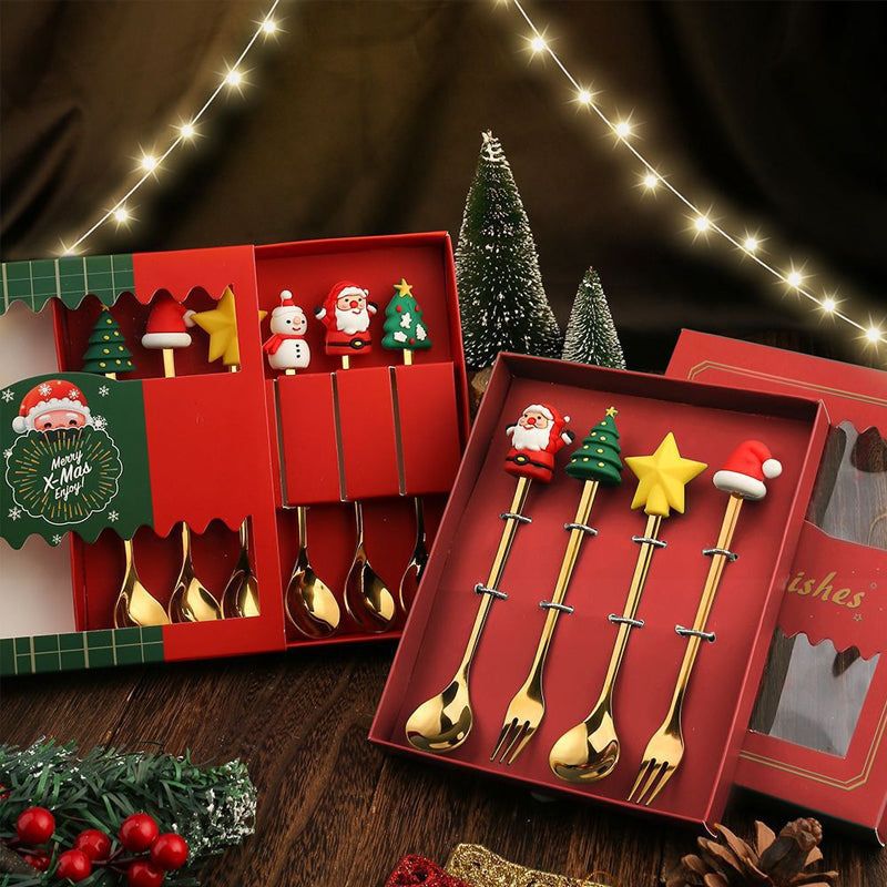 Holiday Flatware Set – Festive Spoons & Forks with Christmas Charm for Elegant Dining & Table Decor | Thomler