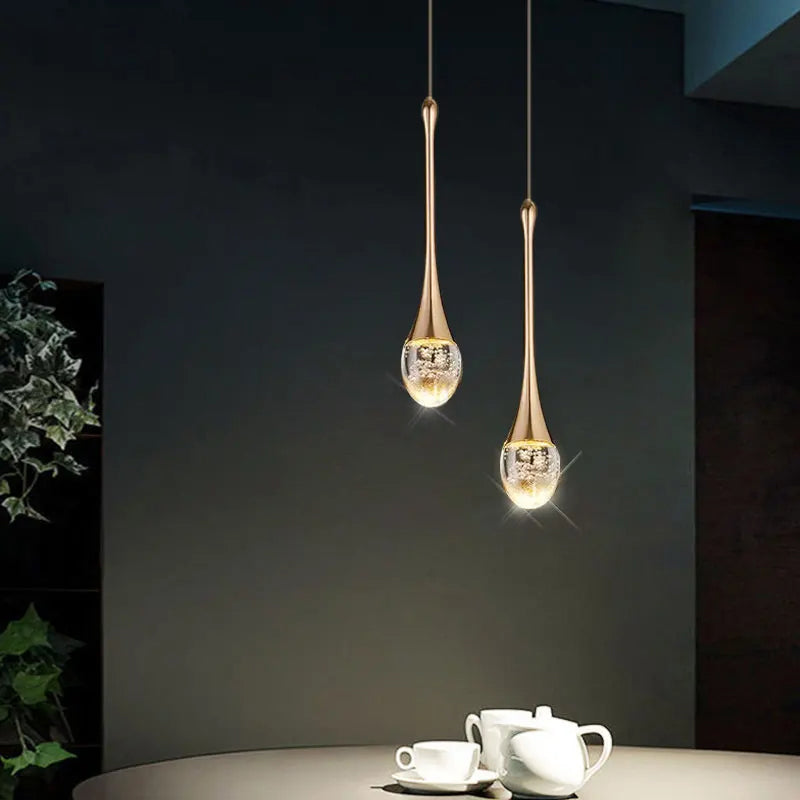 Teardrop Glass Ceiling Light with Cozy Illumination for Dining Room & Living Space | Thomler