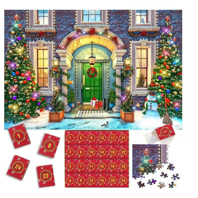 Holiday Countdown Building Block Advent Calendar for Kids 24 Days Creative Construction Surprise Set Daily Holiday Model Activity STEM | Thomler
