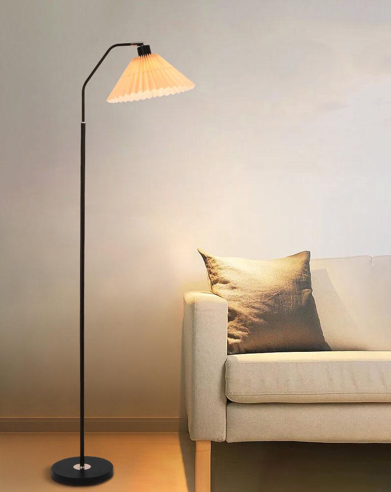 Floor Lamp Metal 58.7 in Adjustable Black Living Room Bedroom LED Incandescent Fluorescent Light | Thomler