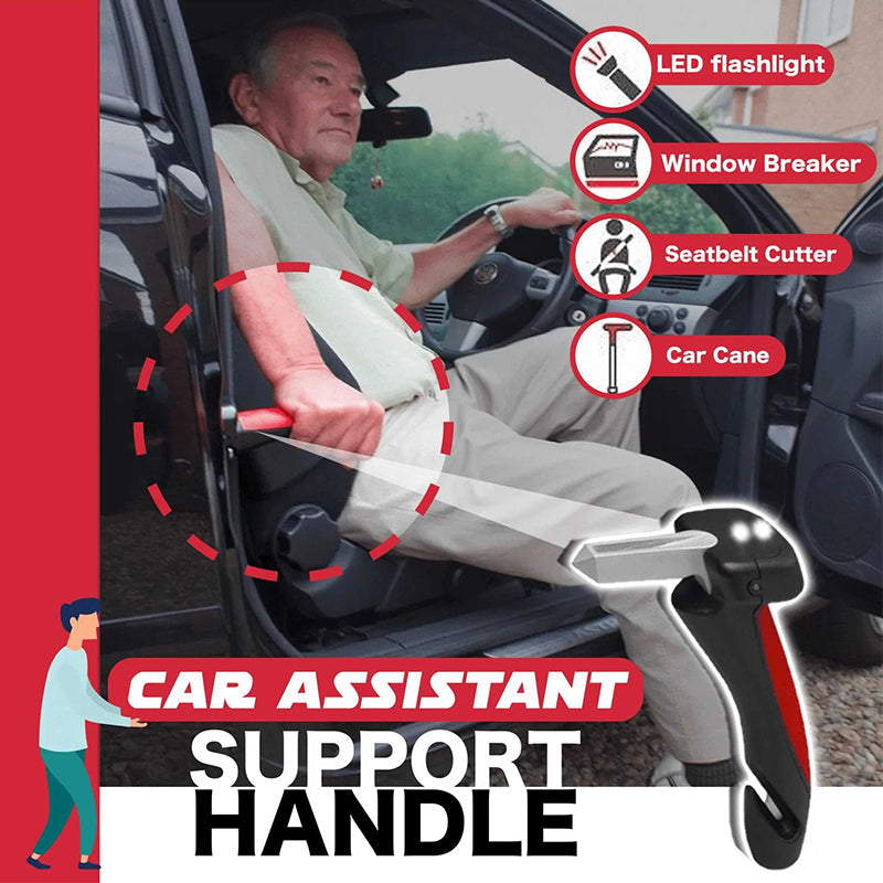 Vehicle Safety Tool with Window Breaker Seatbelt Cutter LED Light Grip Handle for Emergency Escape Car Rescue Kit Seniors Elderly | Thomler