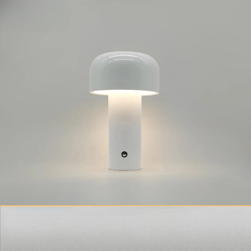 Table Lamp Plastic 25.0 cm Yellow Wireless Bedside Mood Lighting USB Rechargeable LED Mushroom Accent Light | Thomler