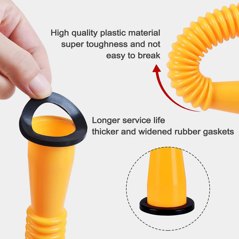 Fuel Container Replacement Spout Kit with Bendable Hose for Gas Cans – Universal Fit Pouring Nozzle Set | Thomler