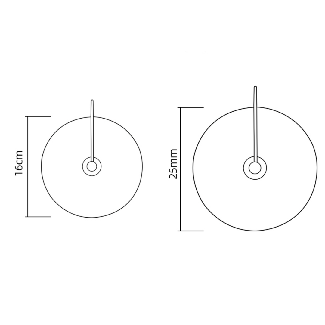Circular Wall Sconce with Natural Stone & Energy-Efficient LED for Living Room, Bedroom, Hallway | Thomler
