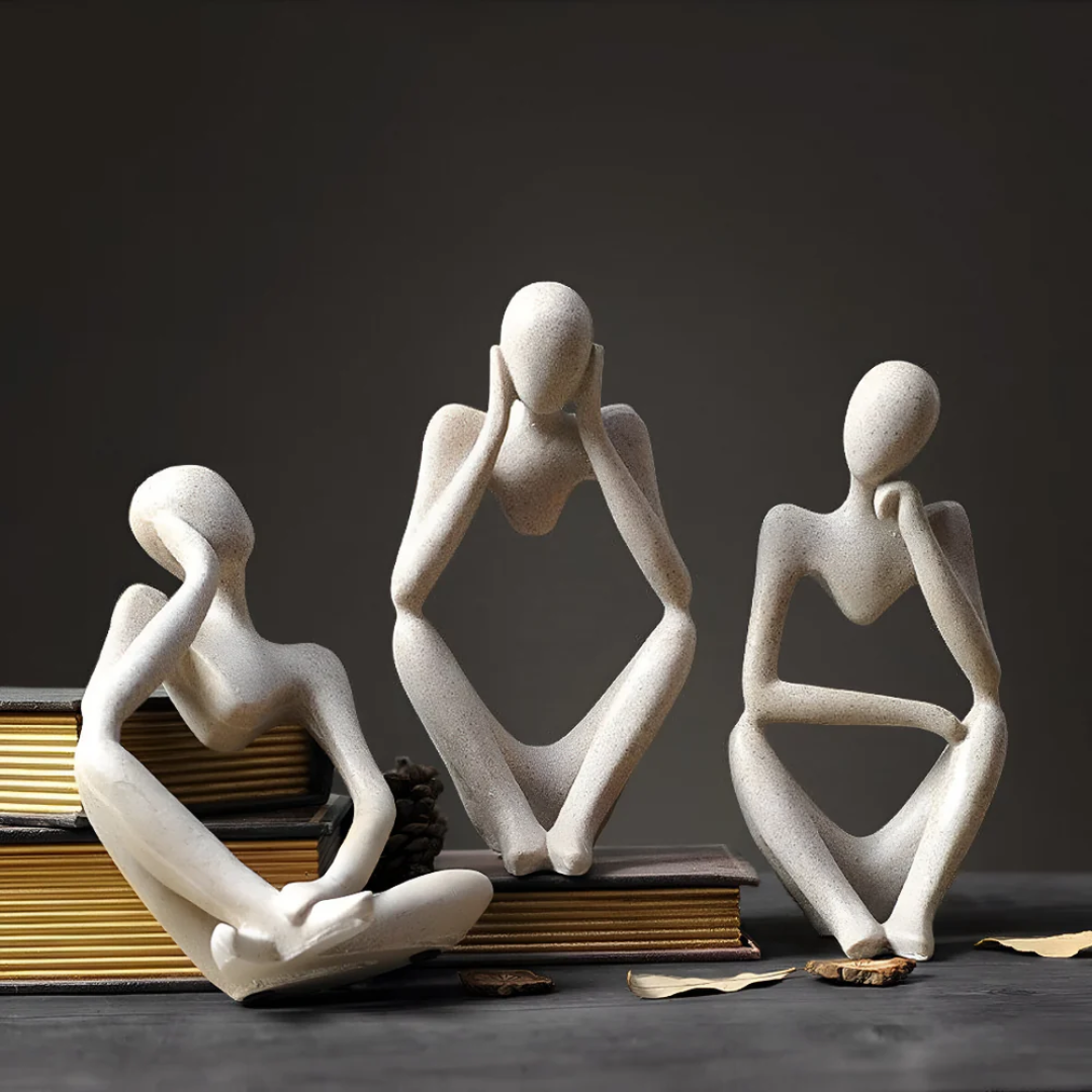 Contemplative Figure Sculpture – Modern Abstract Art Piece for Home & Office Décor | Thomler