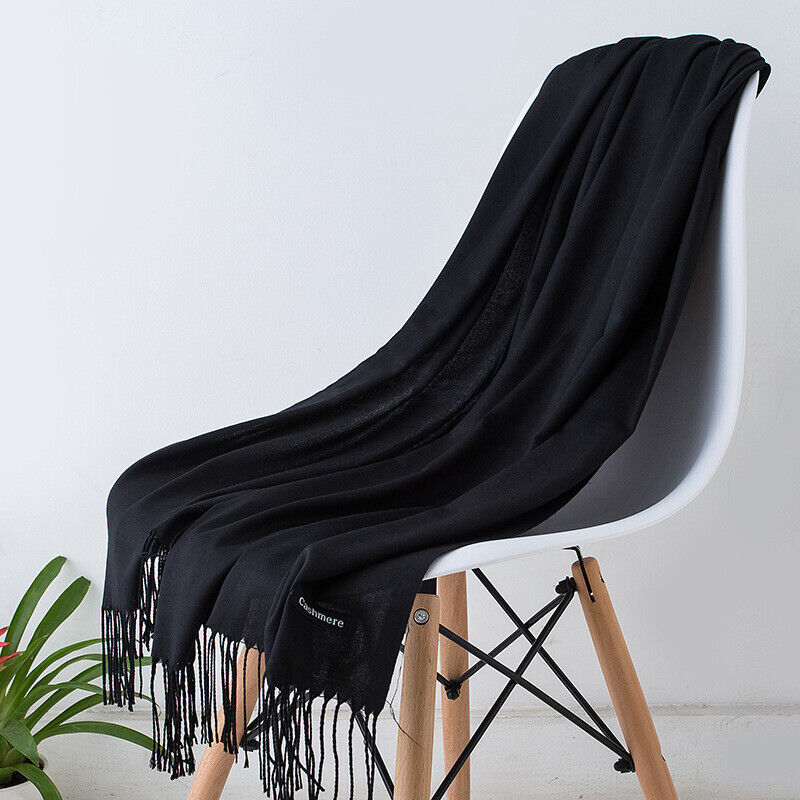Premium Cashmere Wrap Scarf with Tassels – Oversized Soft Winter Shawl for Women – Versatile Styling – 79×28 in | Thomler