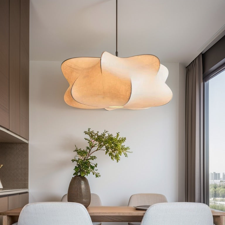 Silk Pendant Light Japanese-Inspired LED Warm White for Living Room Bedroom Hotel | Thomler