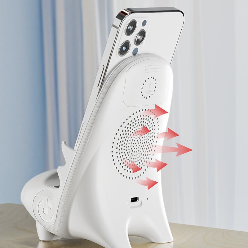 Wireless Phone Charging Stand 15W Qi Fast Charger Desktop Holder with Sound Amplifier for iPhone Android Horizontal Vertical Mount | Thomler