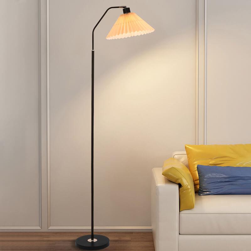 Floor Lamp Metal 58.7 in Adjustable Black Living Room Bedroom LED Incandescent Fluorescent Light | Thomler