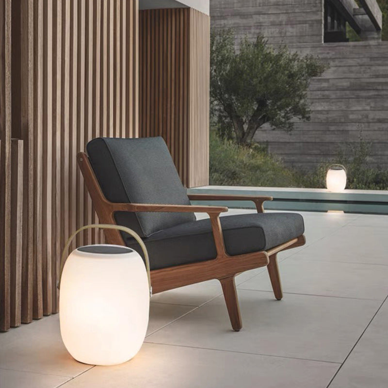 Outdoor LED Solar Light PE ABS 5W 12.2 in White Waterproof Camping Patio Garden Lamp 16 Colors Remote Controlled | Thomler