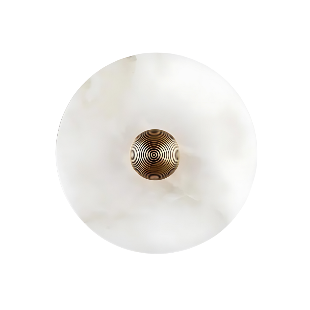 Wall Lamp Alabaster 7.9–13.8 In Round LED Bedroom Hallway Modern Minimalist Sconce Lighting Fixture | Thomler