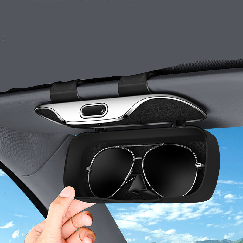 Car Visor Sunglasses Holder Case with Clip Mount for Vehicle Sun Shade Protection Storage Organizer | Thomler