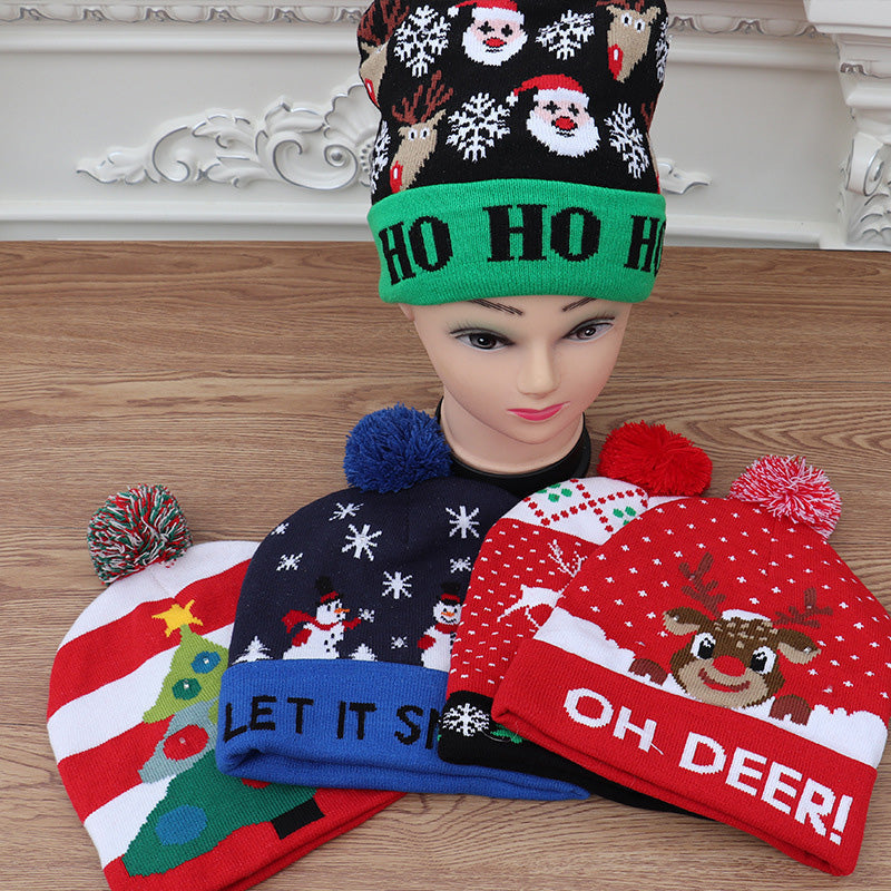 Illuminated Holiday Knit Cap with LED Lights – Festive Winter Beanie for Christmas Parties | Thomler