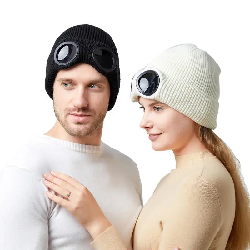 Insulated Knit Cap with Attached Eye Shield for Cold Weather Protection | Thomler