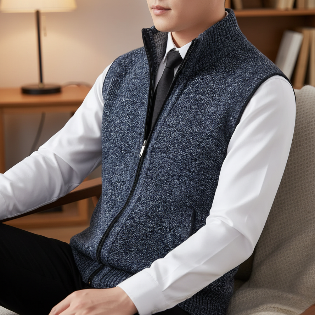 Men's Insulated Zip-Up Vest – Lightweight Layering Sleeveless Jacket for Fall Winter Spring | Tailored Fit Bodywarmer Gilet | Thomler