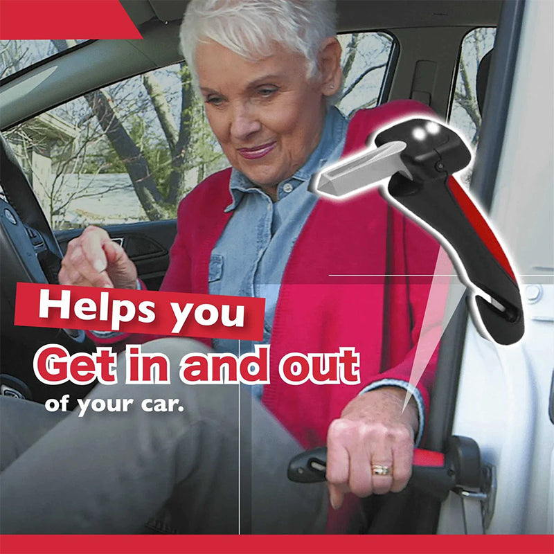 Vehicle Safety Tool with Window Breaker Seatbelt Cutter LED Light Grip Handle for Emergency Escape Car Rescue Kit Seniors Elderly | Thomler