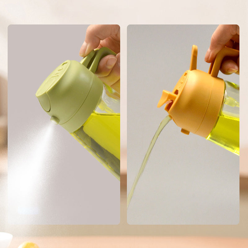 Glass Oil Mister and Pouring Bottle for Cooking – Dual-Function Sprayer with Wide Mouth, 16 oz Capacity – Leak-Proof Kitchen Dispenser for | Thomler