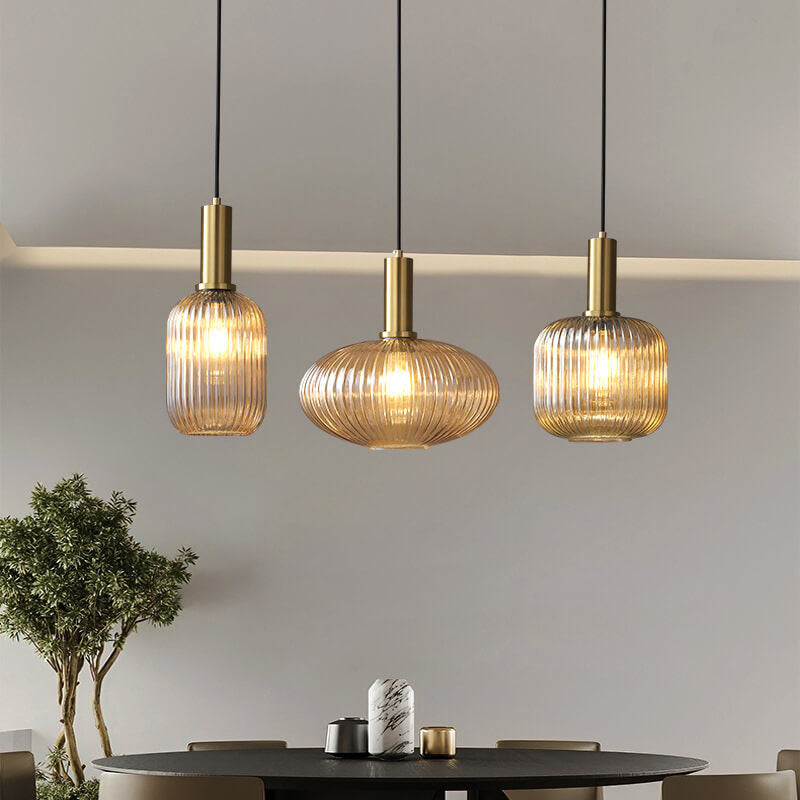 Pendant Light Glass Shade 12.6 in Adjustable Cord Dining Room Kitchen Island Modern Hanging Ceiling Fixture | Thomler