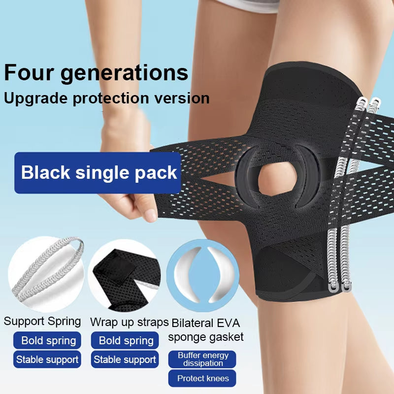 Adjustable Compression Knee Sleeve with Hook-and-Loop Support System for Running, Sports & Daily Stability | Thomler