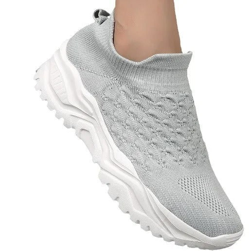 Women's Cushioned Slip-On Sneakers with Anatomical Arch Support – Lightweight Breathable Walking Shoes for All-Day Comfort | Thomler