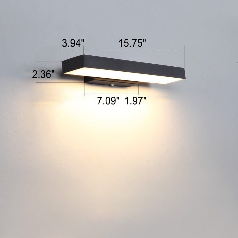 Wall Lamp Stainless Steel 19W 15.8 in Outdoor Patio Fence Warm Light LED Modern Lighting Fixture | Thomler