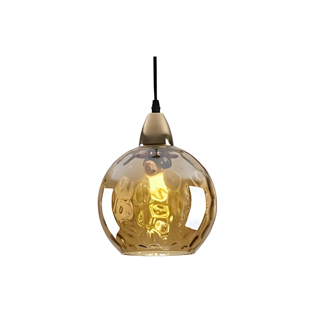 Pendant Light Ripple Glass 7.9 in Sphere Adjustable Dining Room Kitchen Hanging Ceiling Lamp Modern Nordic Minimalist Fixture | Thomler