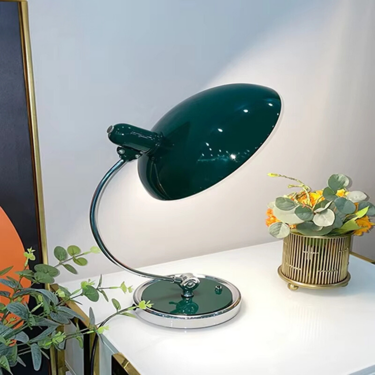 Adjustable Dome Desk Lamp with 3 Light Modes – Metal Reading Light for Home Office & Bedrooms | Thomler