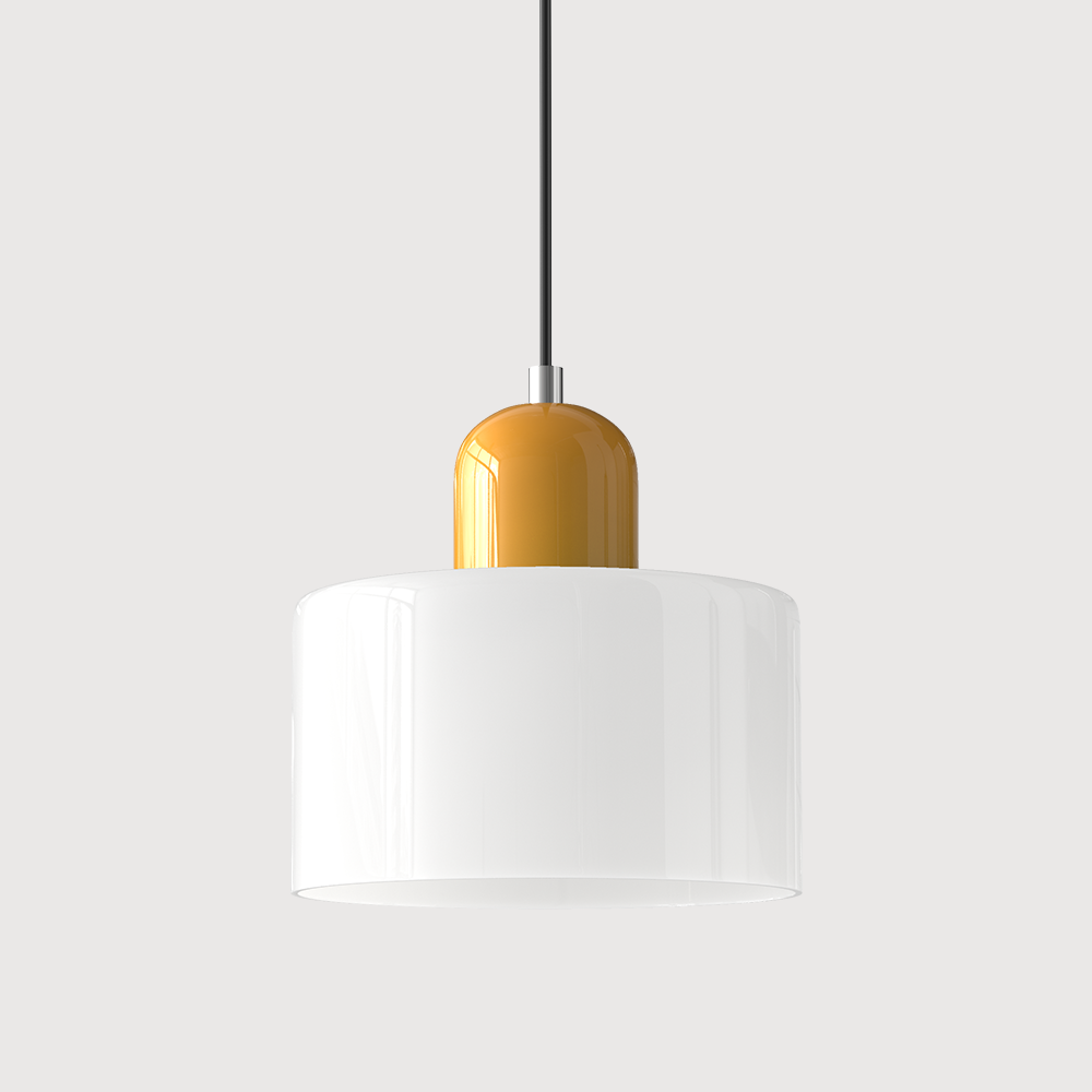 Linear LED Pendant Light White Glass Modern Hanging Fixture for Dining Room Kitchen Island Contemporary Halo Design Adjustable Cable | Thomler
