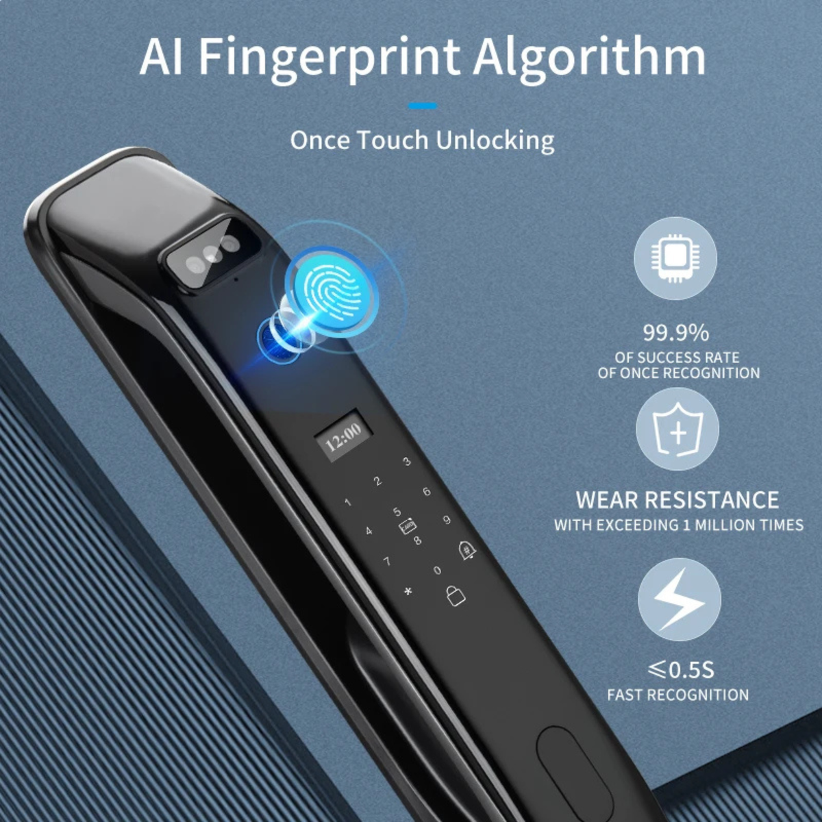 Facial Recognition Electronic Entry System with Video Intercom & Fingerprint Access | Thomler