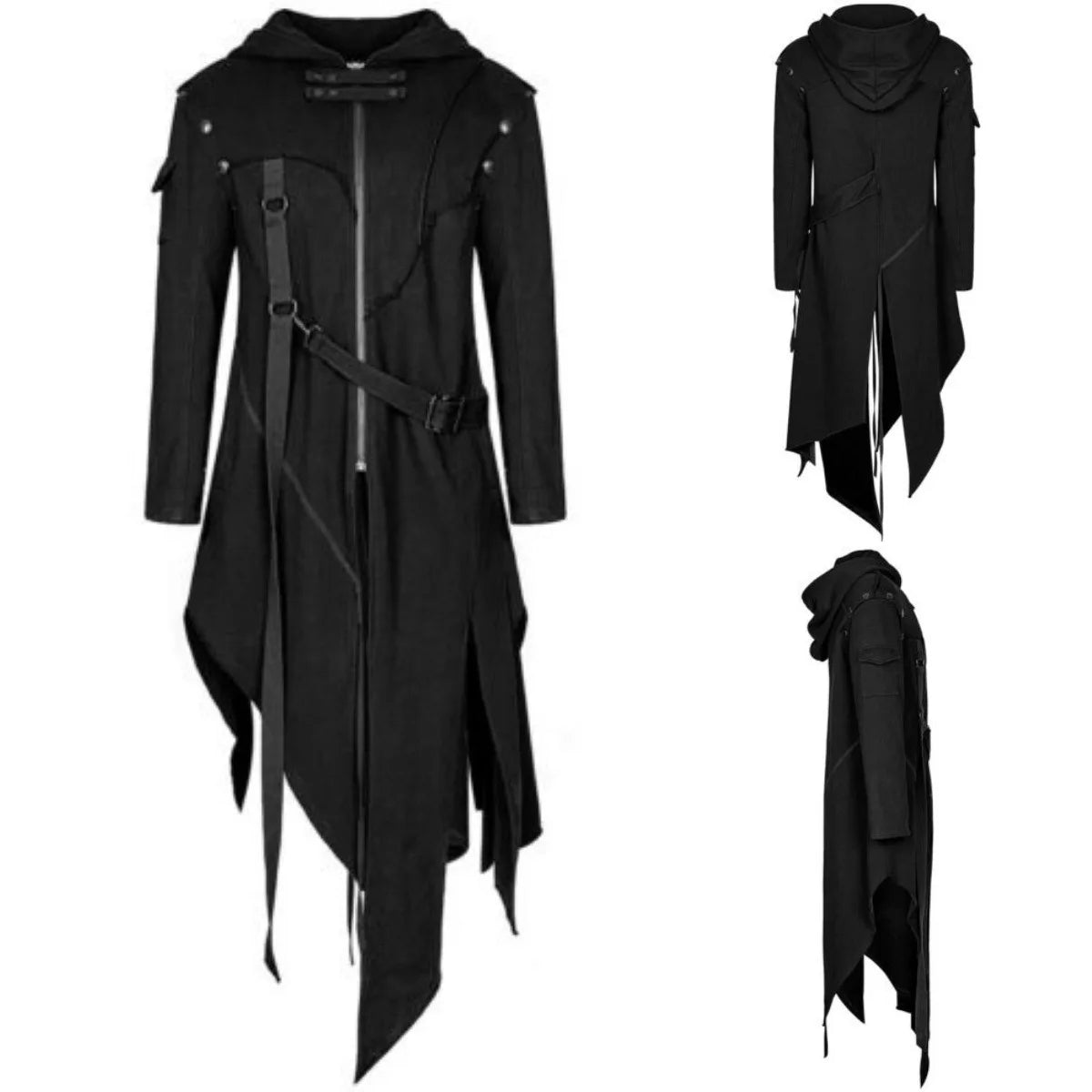 Historical Fantasy Long Coat With Split Back For Men – Roleplay Costume Jacket | Thomler
